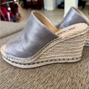Karl Lagerfeld platform wedge espadrilles